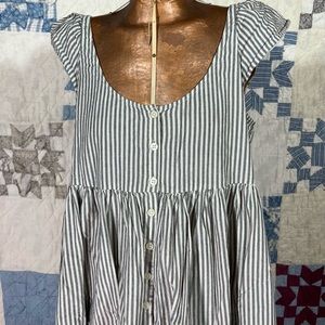 Preowned The Great Striped Midi Dress Women’s Medium 2